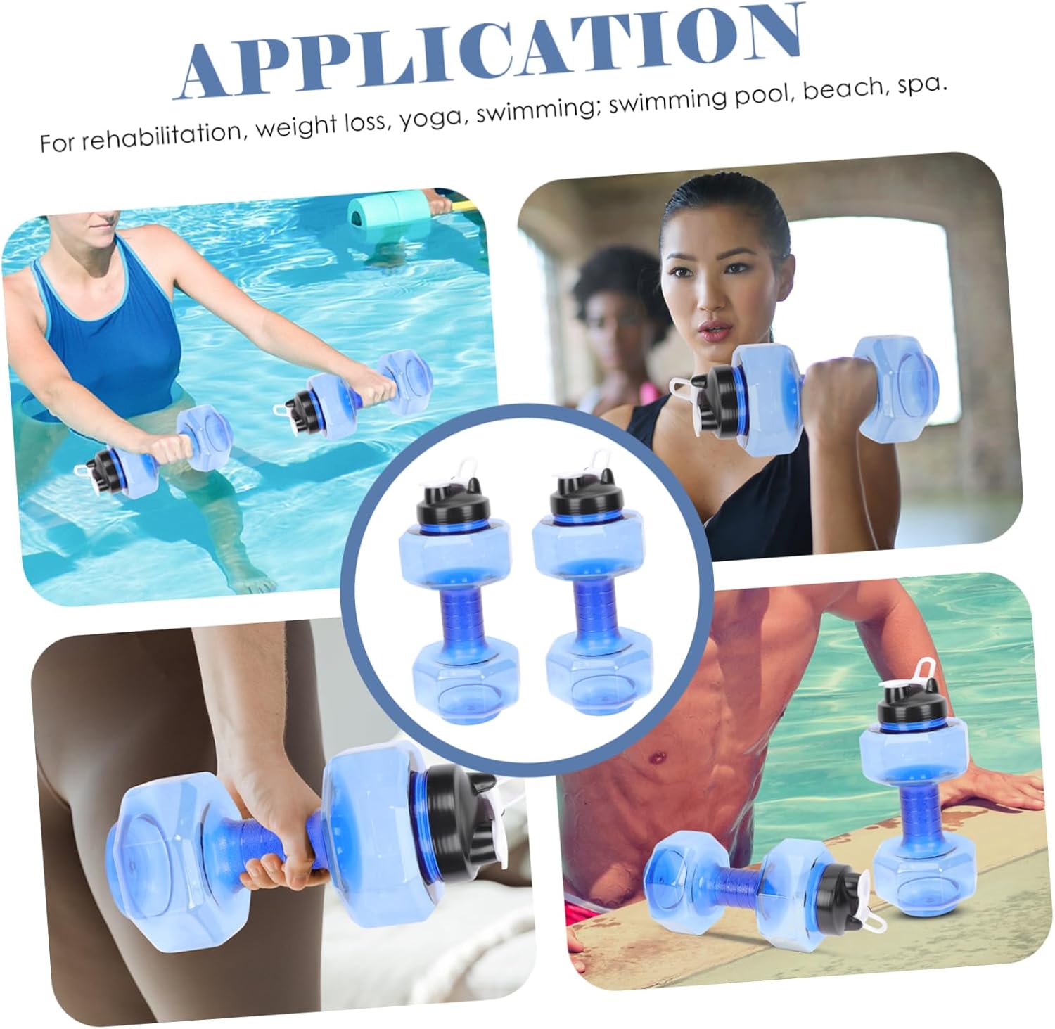 2Pcs Water Filled Dumbbells Water Bottle Multifunctional Fitness Equipment for Gym Durable Pe Material for Strength Training and Hydration Portable Design