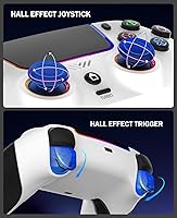 Vista 3 de SFGSUP Wireless Controller for PS5/PC/MAC/iOS/Android/Steam Deck, With Hall Effect Joystick&Trigger/8 RGB Lighting/Turbo/Dual