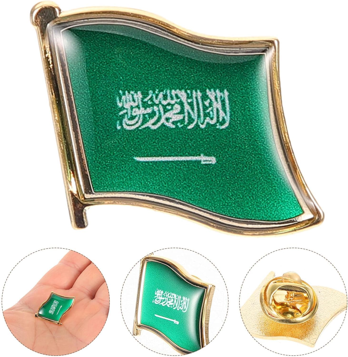 サウジアラビア　国章　ピンバッチ　ゴールド r*e様 超レア サウジアラビアの国章 ゴールド 200万人記念ピン