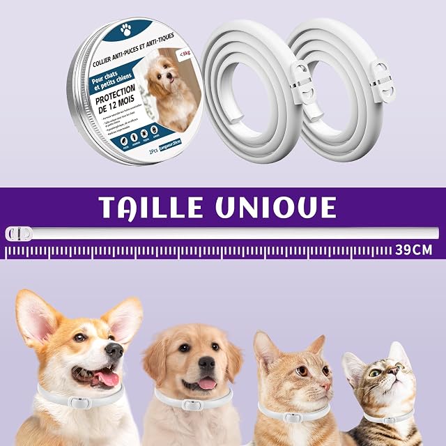 Foto 2 de 7 de 2 Pcs Collar Antipulgas para Perros