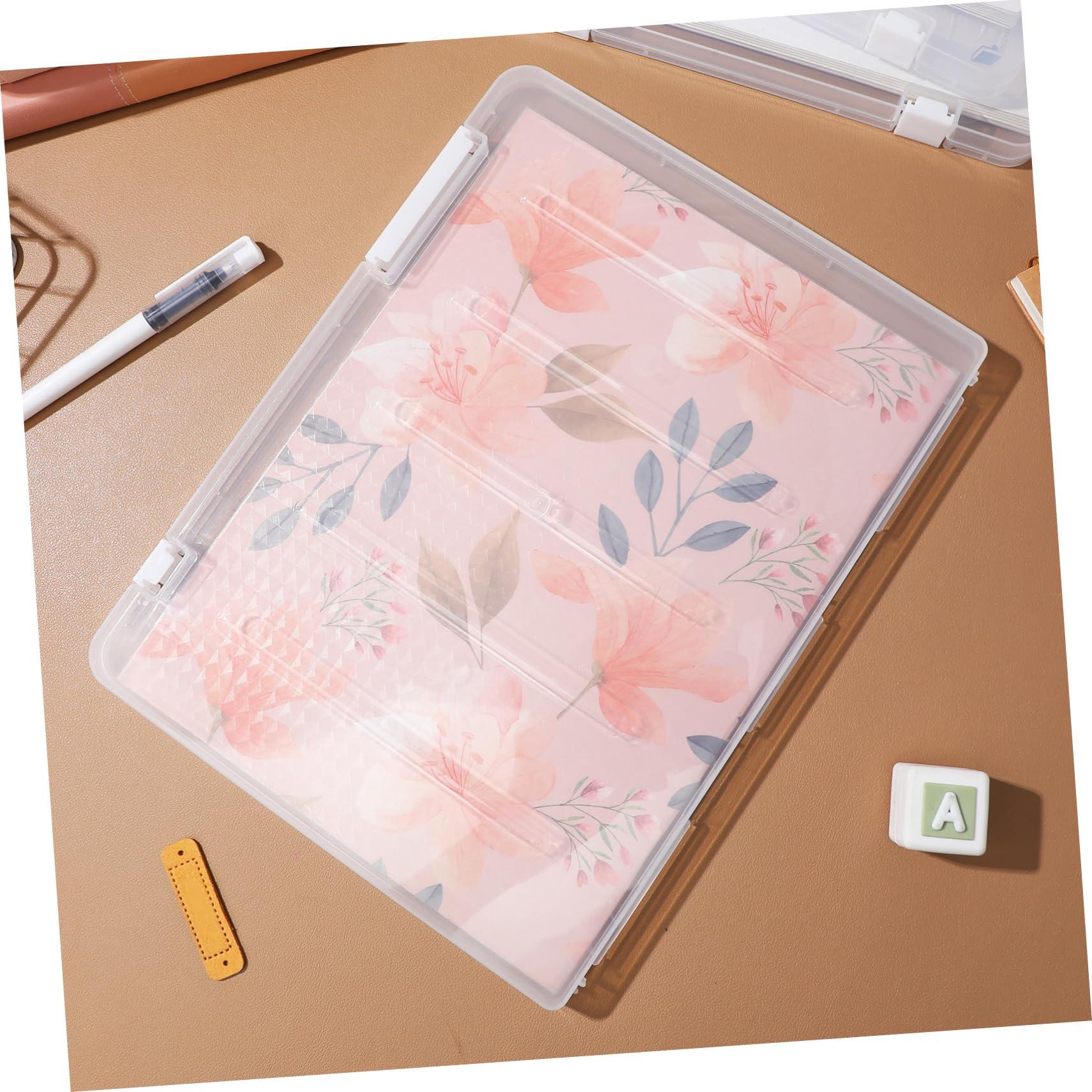 Sewroro 6 Stück-pack Dokumentenbox mit Deckel aus Kunststoff Transparente A4-aufbewahrungsbox für Zuhause und Schule Einfache Sicht