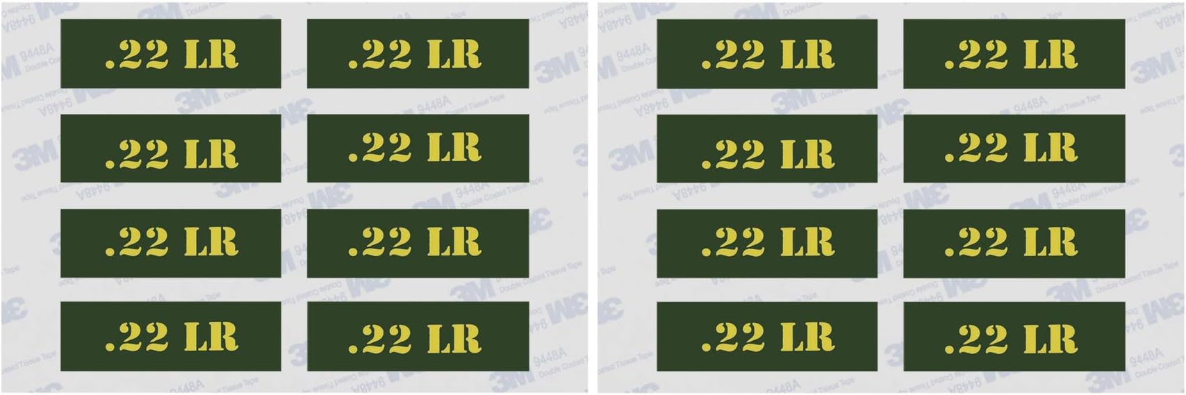 Raiseek .22 .223 .308 .30 .357 9MM .380 .40 .45 5.56 7.62 12GA 20GA 30-30 .44 MAG MISC Ammo Can Vinyl Skin Sticker Decal Molon Label Bullet Variety（Choose Your Version）