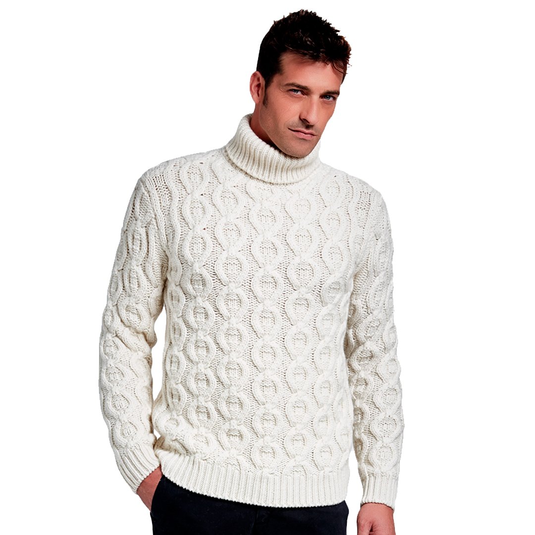 BRUNELLA GORI Polo-Neck Jumper - for Men, Autumn/Winter - Wool and Cashmere - 100% Made in Italy