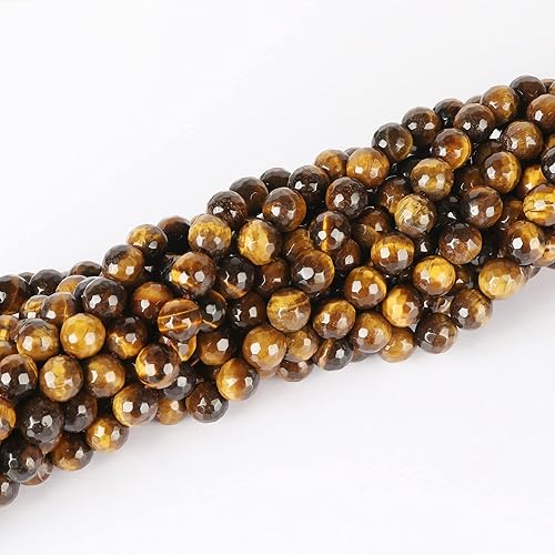 Miniatura 4 de GEMHUB Cuentas redondas sueltas de piedras preciosas naturales de 0.315 pulgadas para la fabricación de joyas, cuentas curativas de cristal para Ojo