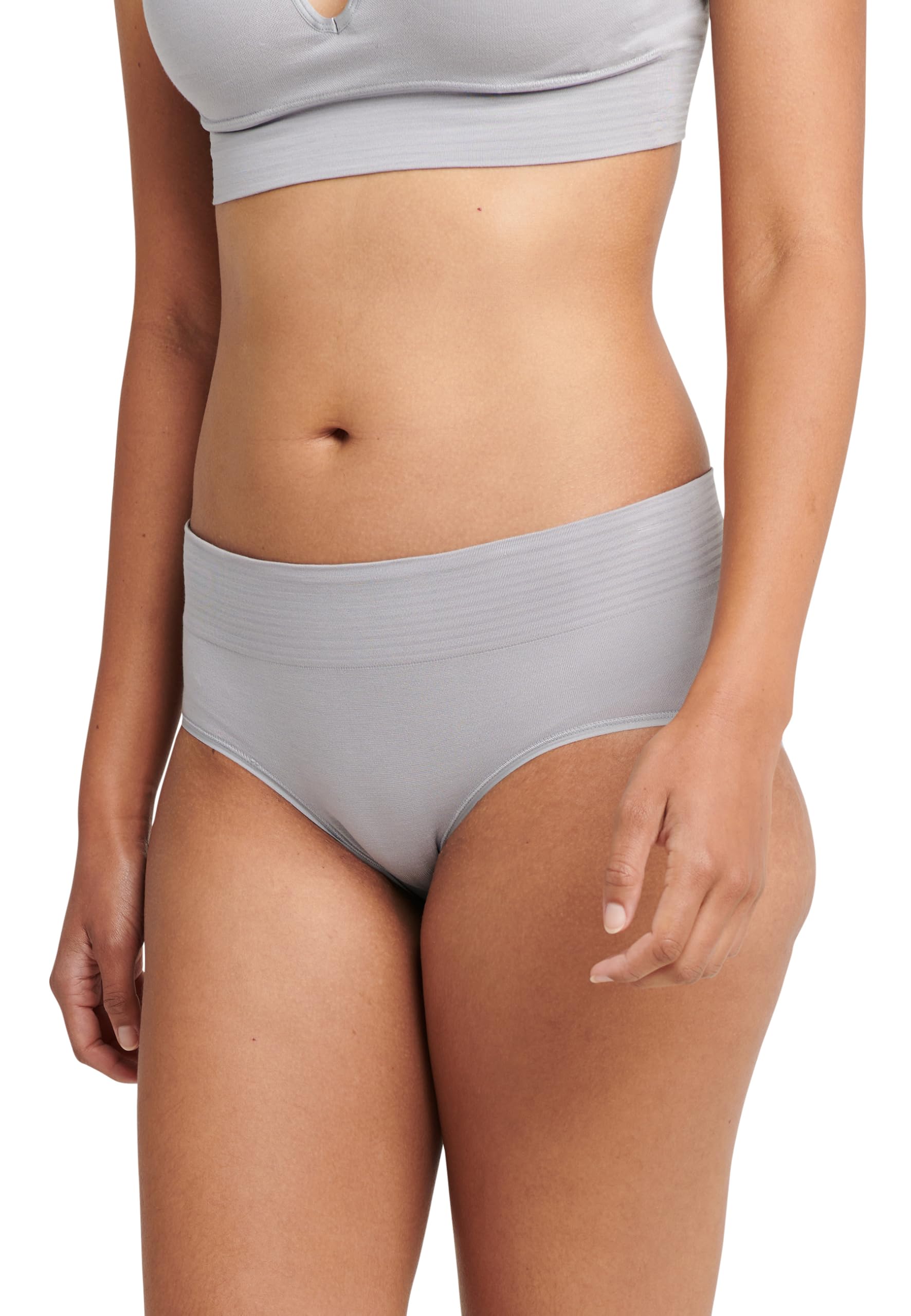Jockey Women's Generation Natural Beauty Seamfree Hipster, Grey, XL