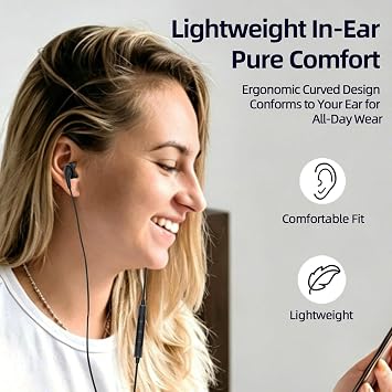 SoundMAGIC E80D Type-C Wired Earbuds, Mic, High-Res DAC, HiFi Stereo, Black