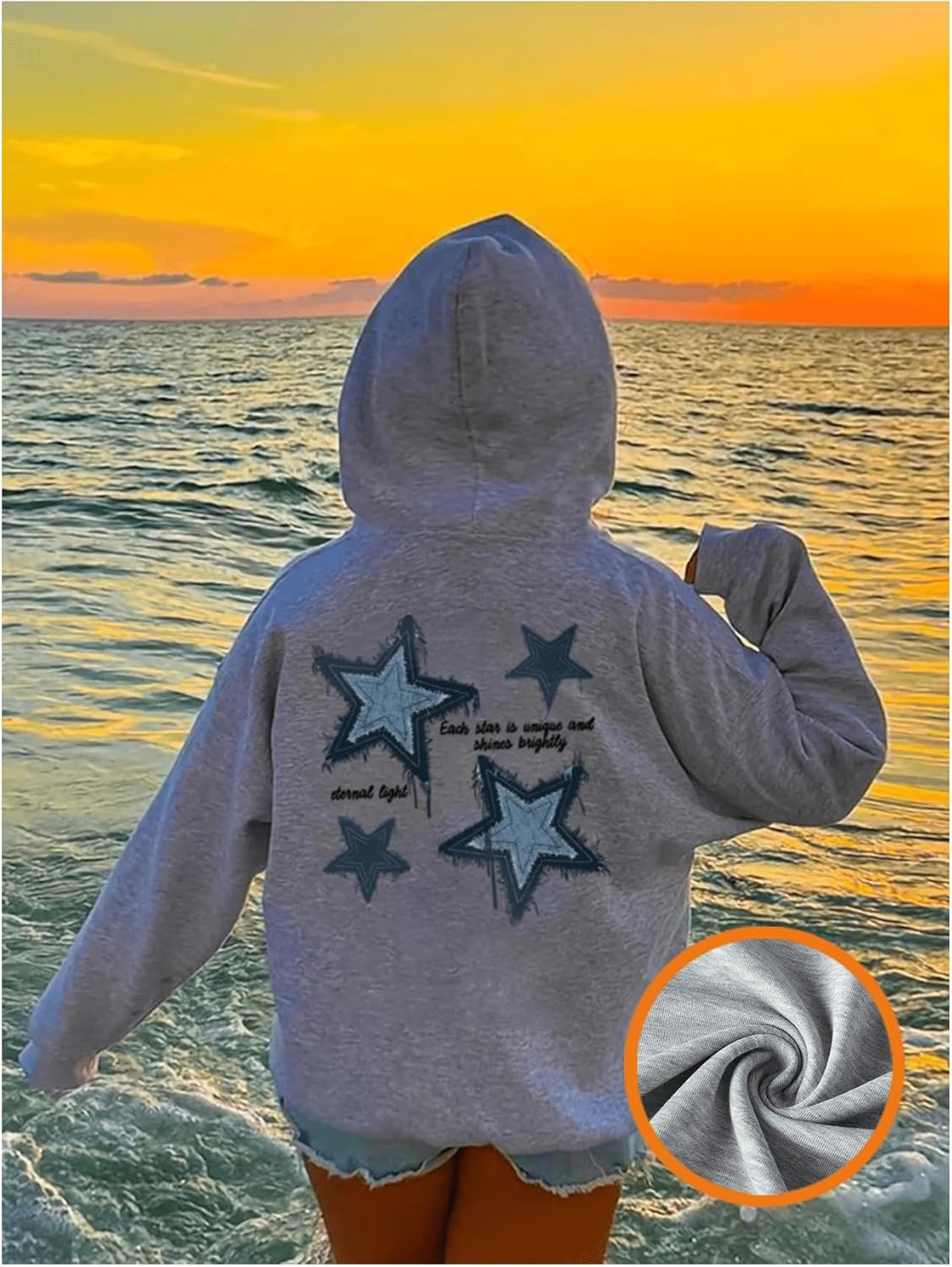 Girl's Preppy Letter Graphic Hoodie Hooded Long Sleeve Sweatshirts Cute Pullover Tops - Image 5