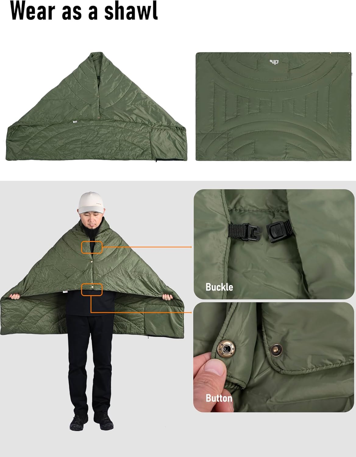 iClimb 3M Thinsulate Insulation Warm Camping Blanket Ultralight Compact