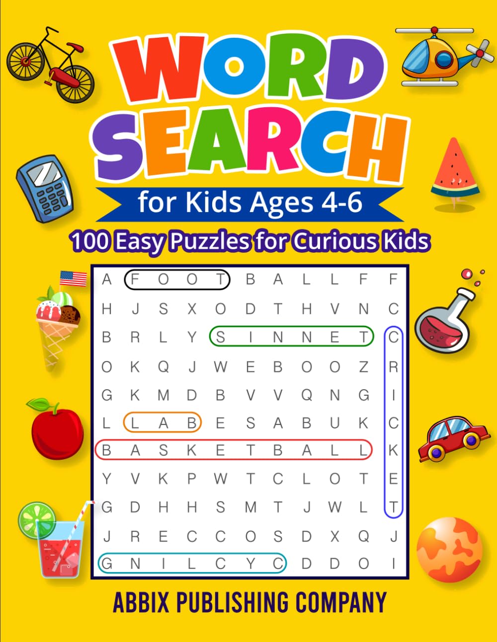 Word Search for Kids Ages 4-6: 100 Easy Puzzles for Curious Kids