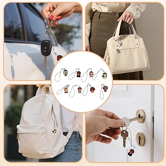 8 Pcs Hamilton Musical Keychains – Broadway Themed Acrylic Keyring Set, Alexander Hamilton Inspired Key Chains for Fans, Musical Theater Lovers, Collectible Gift Set