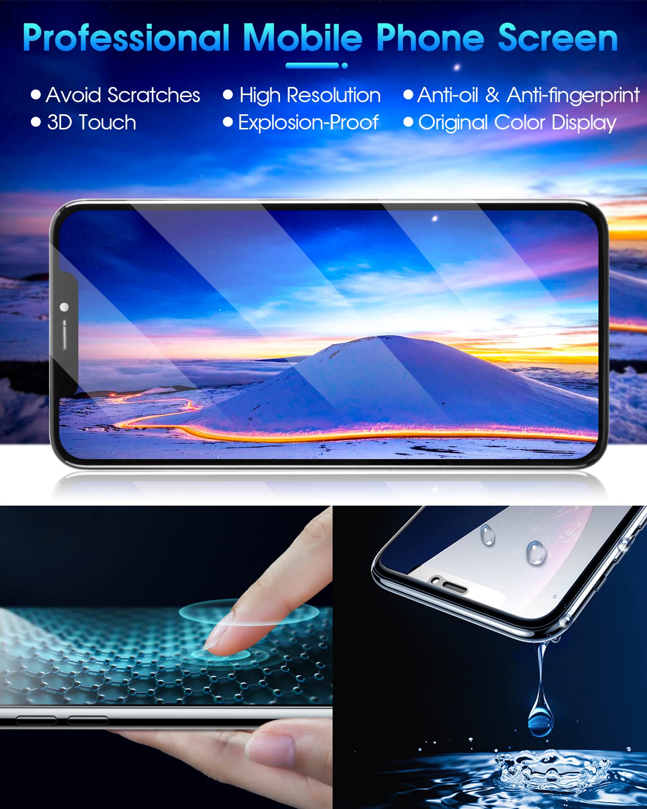 Display Per IPhone XS Max 6.5" - Schermo LCD Con 3D Touch, Kit Riparazione Incluso - Foto 9