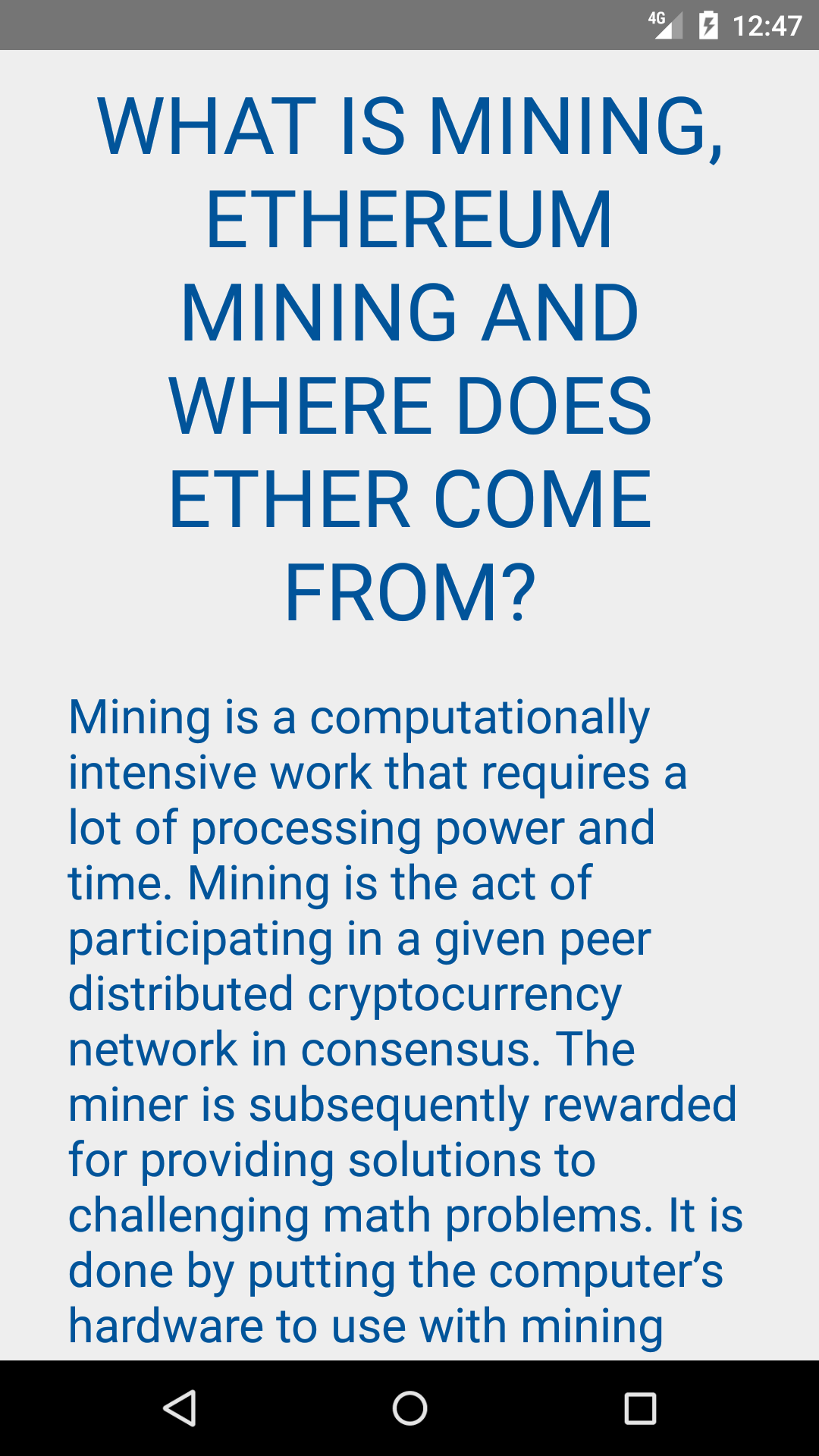 Ethereum Mining Guide - App on Amazon Appstore