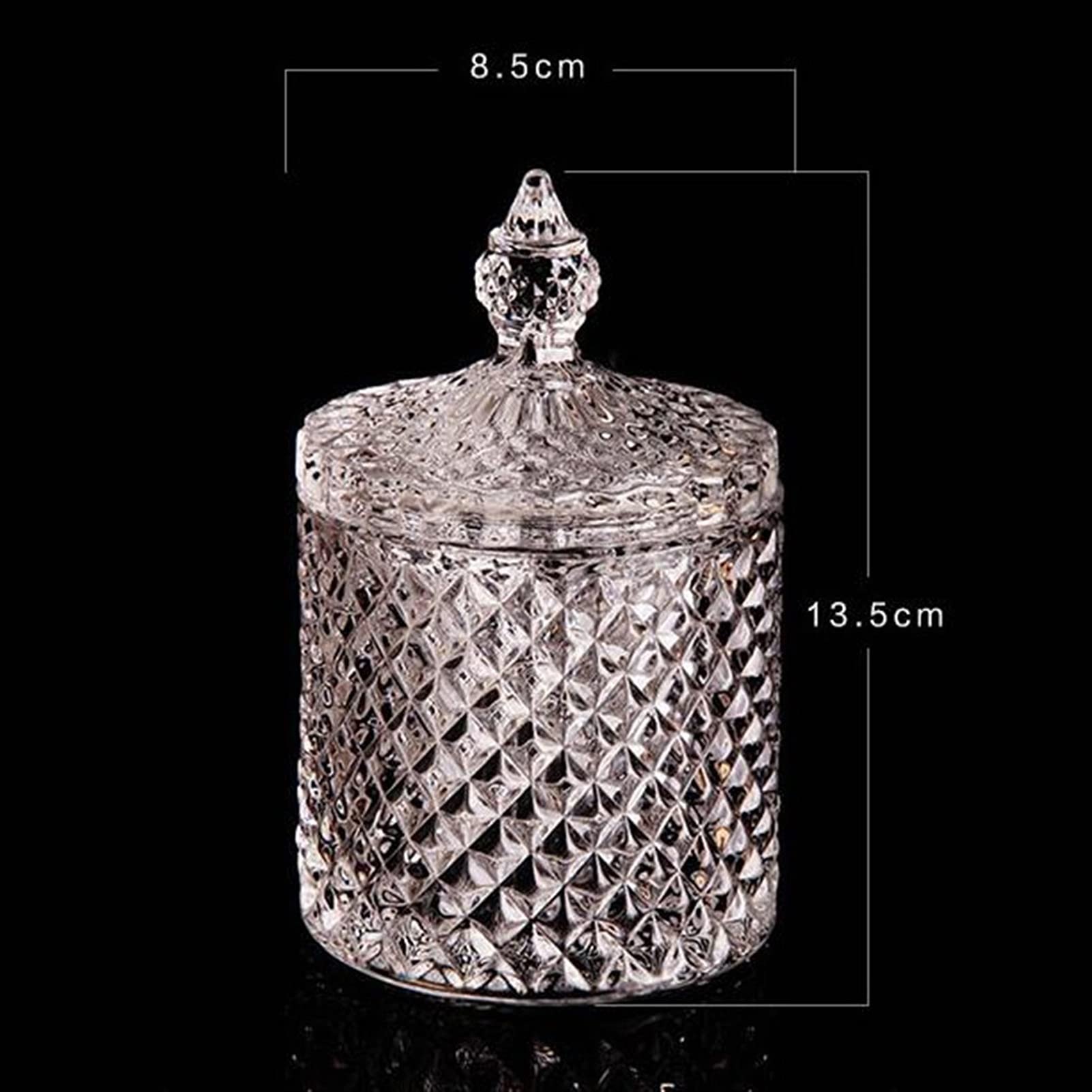 Sucrier avec Couvercle sucrier sucrier en Verre Vintage avec Couvercle, Pot en Verre à Relief tridimensionnel rétro européen Pot à Bonbons Pot d'assaisonnement avec Couvercle