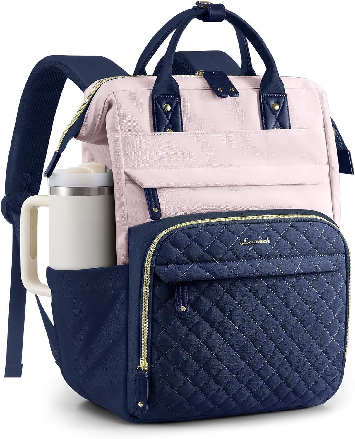 LOVEVOOK Laptop Backpack Women Quilted Teacher Nurse Work Backpack Purse