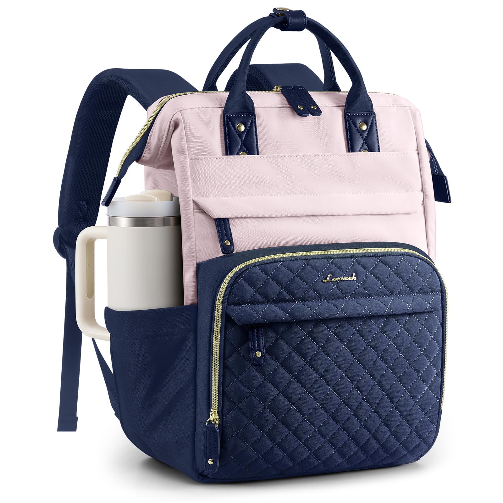 LOVEVOOK Laptop Backpack Women Quilted Teacher Nurse Work Backpack Purse