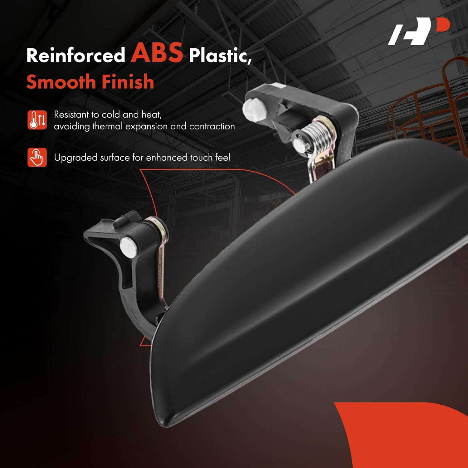 A-Premium Front Left Driver Side Exterior Door Handle Compatible with Kia Rio 2003 2004 2005, Smooth Black, Replace# 82650-FD010XX