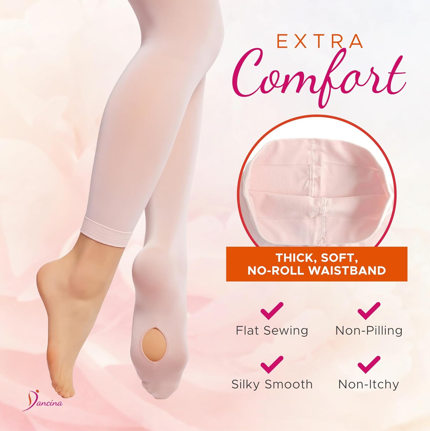 Dancina Transition Ballet Tights – Ultra-Soft Convertible Dance Leggings for Girls & Women – Durable & Comfortable - Image 3
