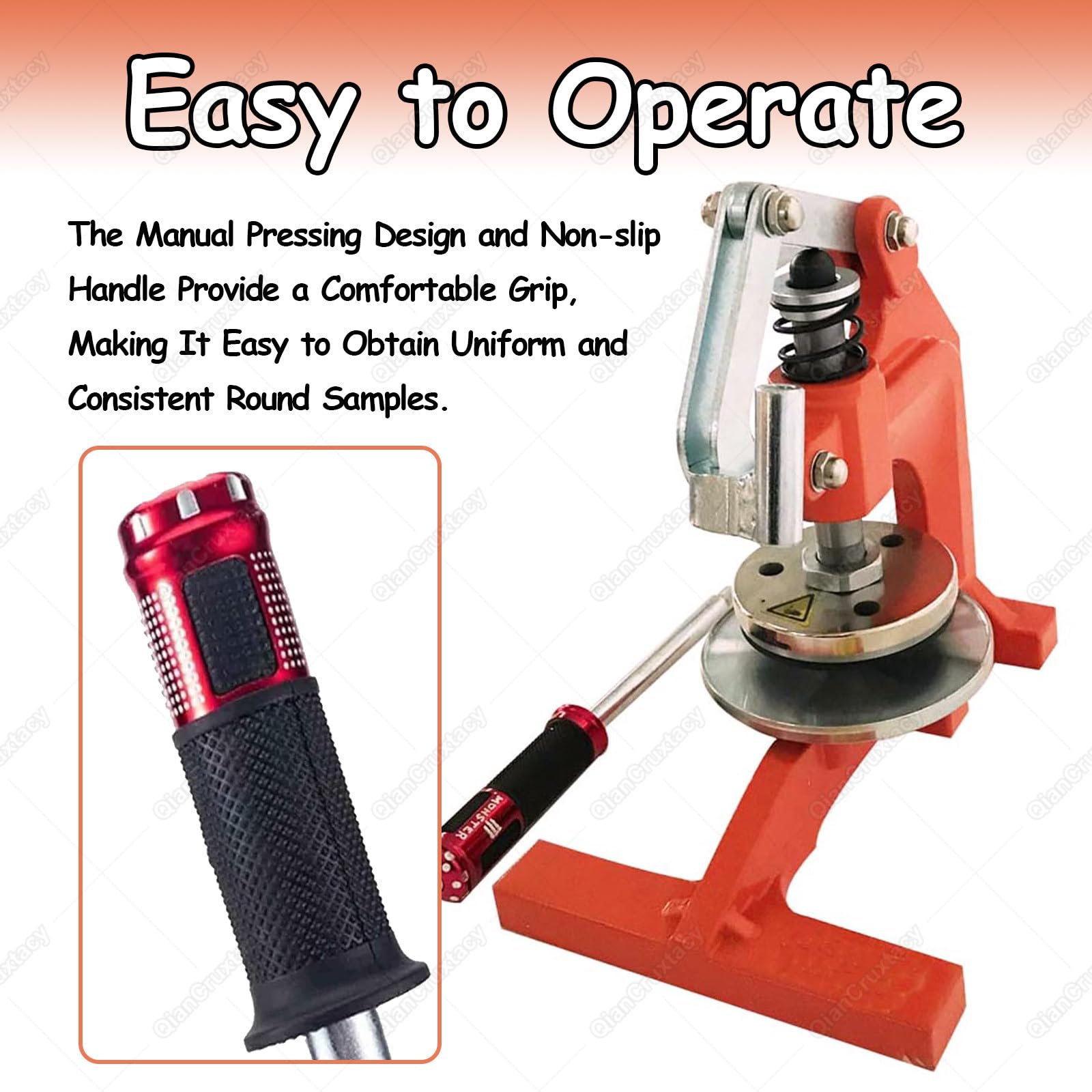 Campionatore manuale a disco per tessuti e tappeti, coltello campionamento a pressione a doppia lama, superficie 100 cm², per carta, tessuti, plastica