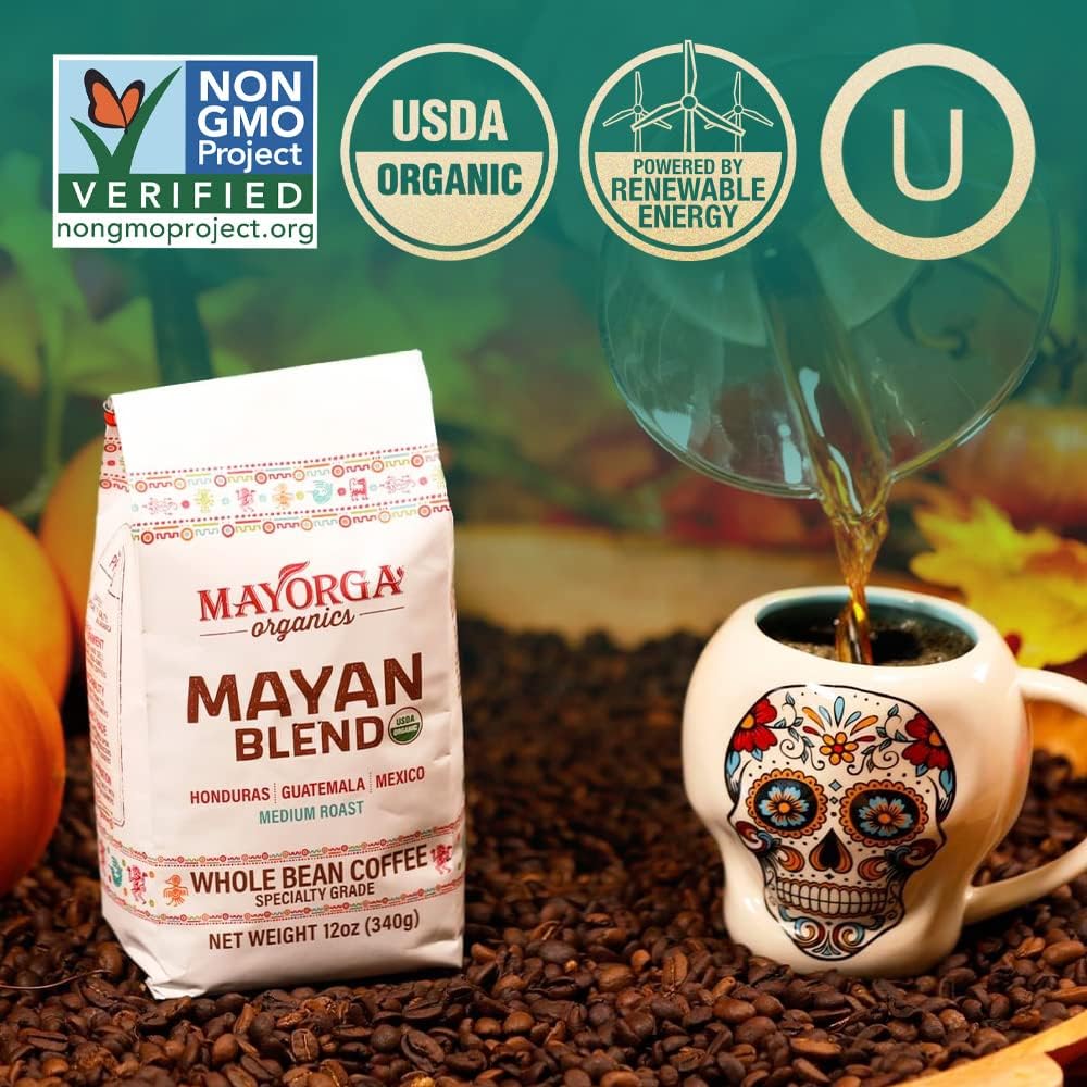 Organic Coffee Mayan Blend - Medium Roast Whole Bean Specialty
