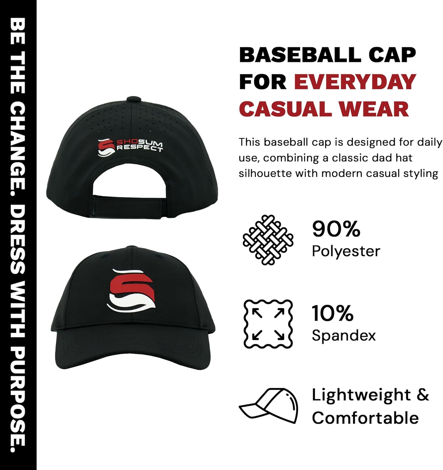 Baseball Cap – Cotton Adjustable Hat for Men and Women, Casual Baseball Hat for Streetwear, Travel and Outdoor Use