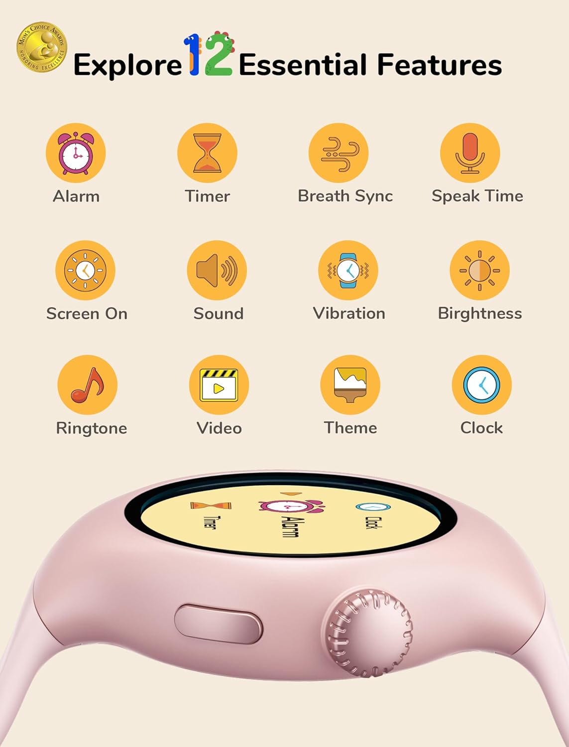 トイレトレーニングウォッチ - 充電式トイレリマインダーデバイス 男の子&amp;女の子向け - デジタル幼児用腕時計 カウントダウ