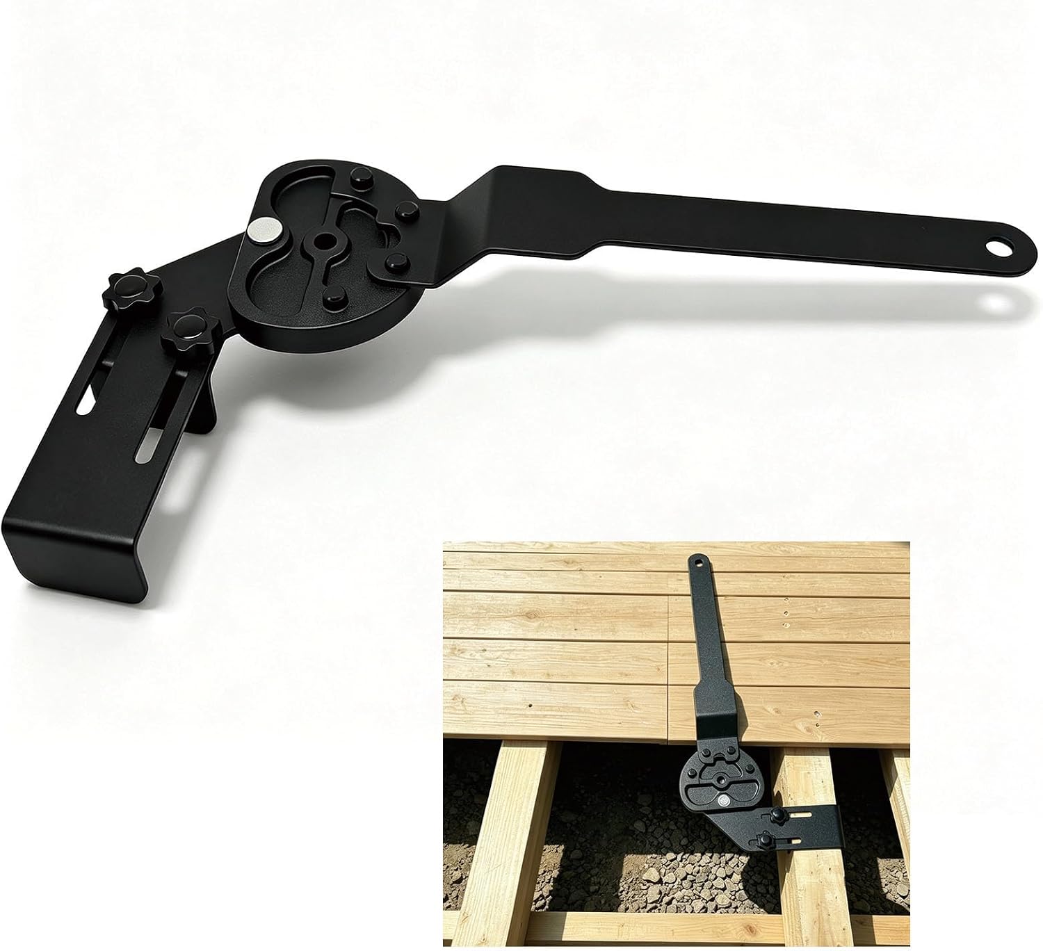Deck Board Straightener Tool,Board Bender Deck Tool | Straightening and Locking Tool for Faster Deck Installation, Correct Warped Boards and Tighten Deck Gaps for Composite Wood