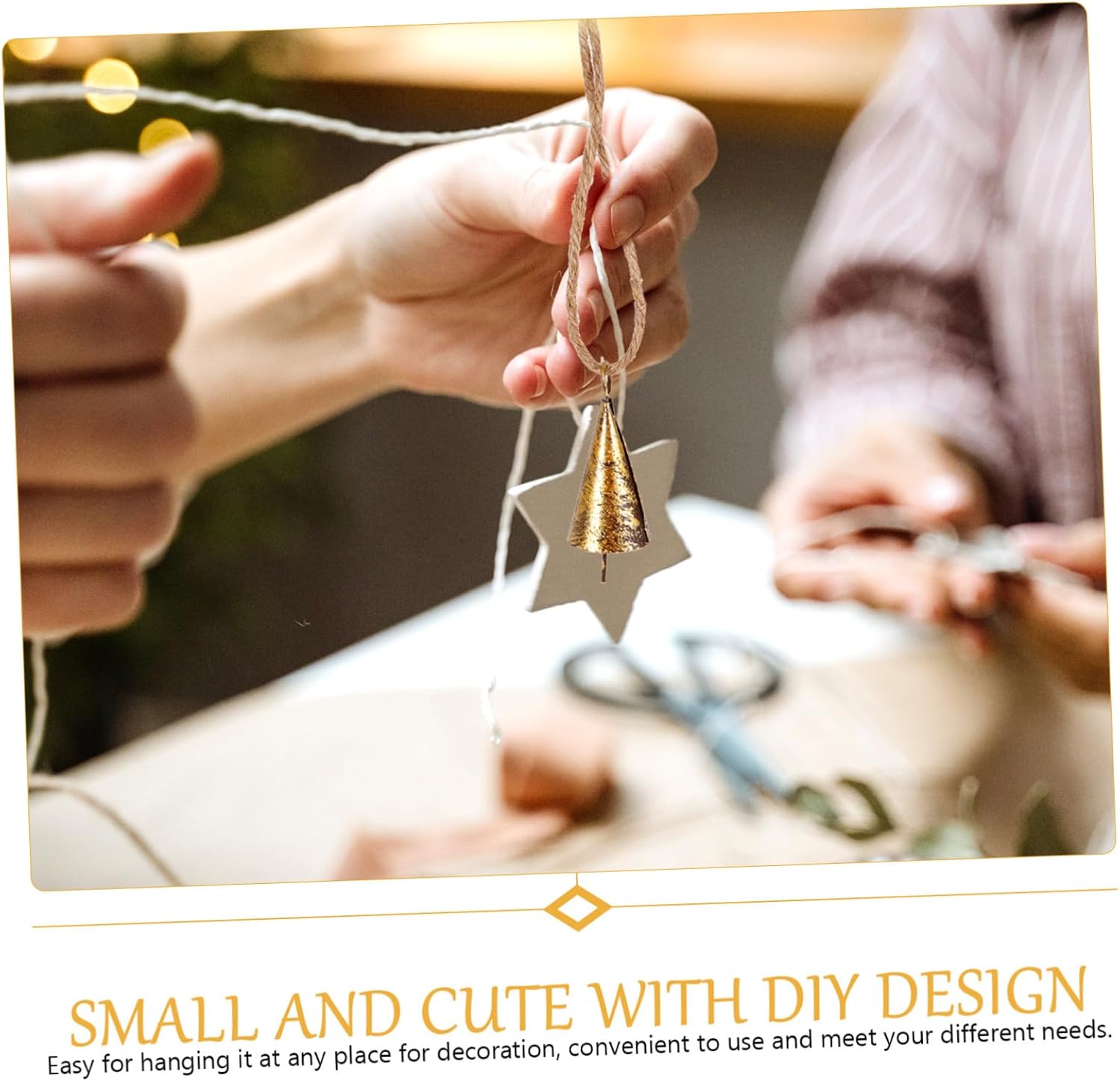 4pcs Vintage Metal Bells for DIY Crafting Retro Style Christmas Decorations Bell Charms for Holiday Festivities Lightweight and Easy to Hang for Creating Warm Atmosphere