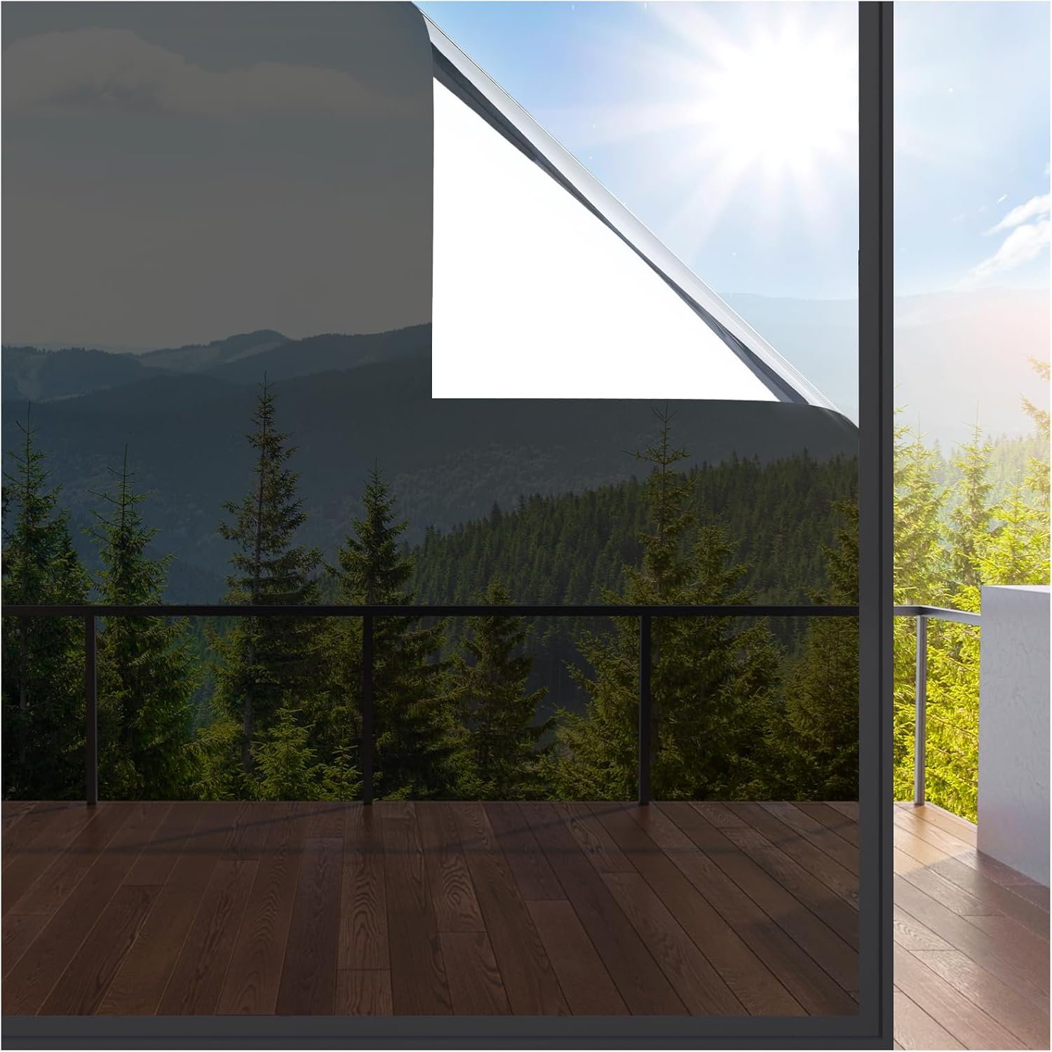 Amazon.com: rabbitgoo One Way Window Film Daytime Privacy Mirror Window ...