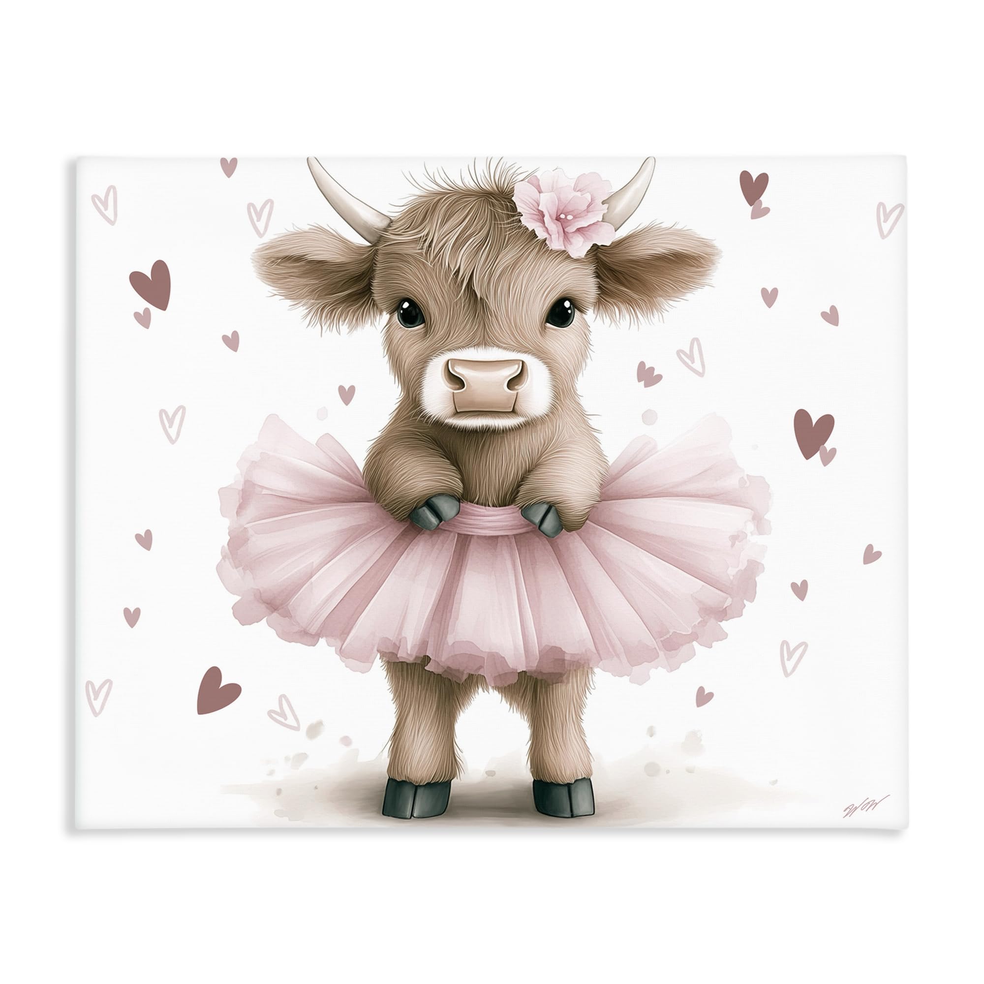 Stupell Industries Unframed 'Baby Calf With Tutu'| Canvas Art