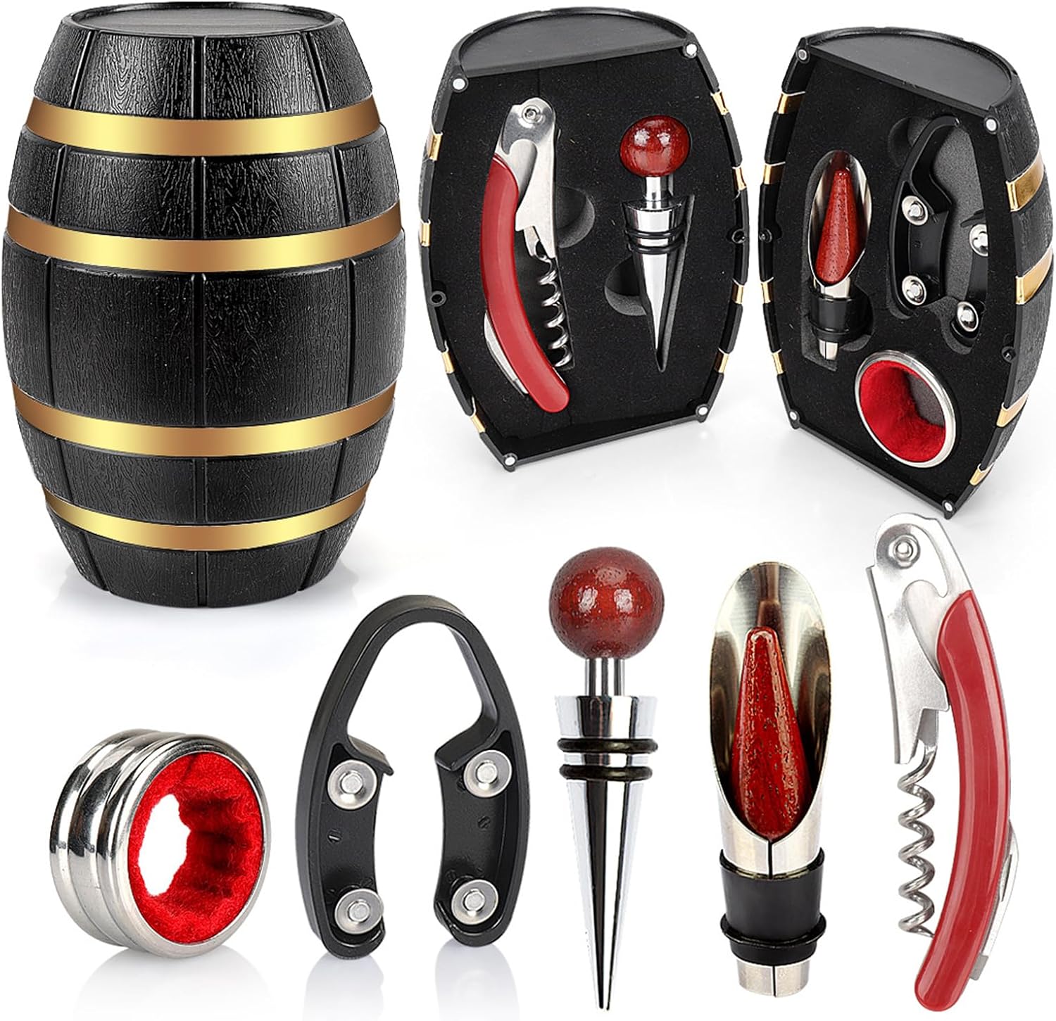 Wine Opener Set, 5 Pieces Manual Red Wine Bottle Opener