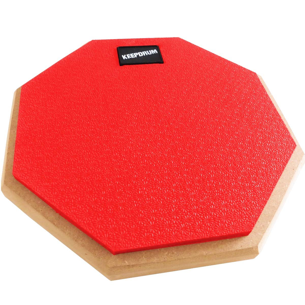 Keepdrum DP-RD Set Practice Pad Rosso con treppiede e custodia + bacchette per batteria 1 paio