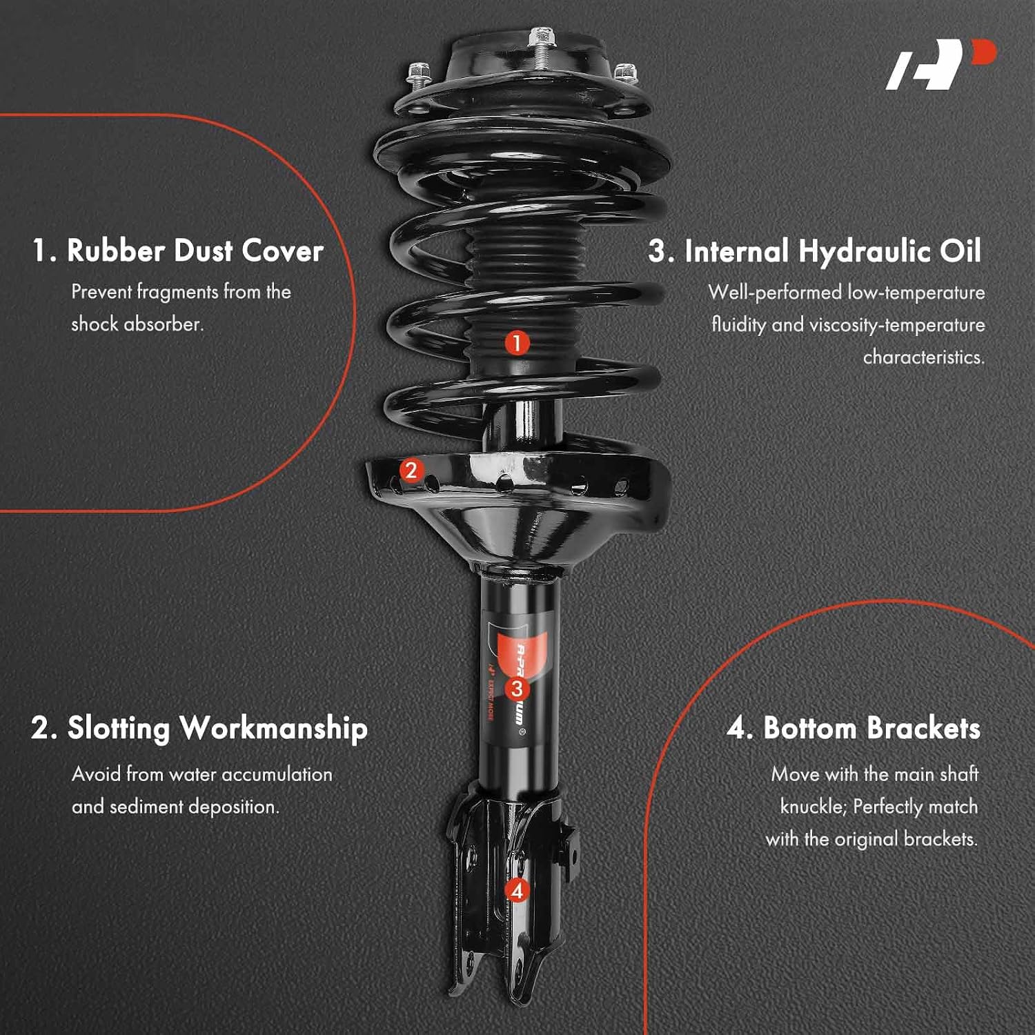 A-Premium Front Struts Compatible with Subaru Outback 2005-2009 - 2x Replacement Suspension Complete Strut Assembly Shock with Coil Spring