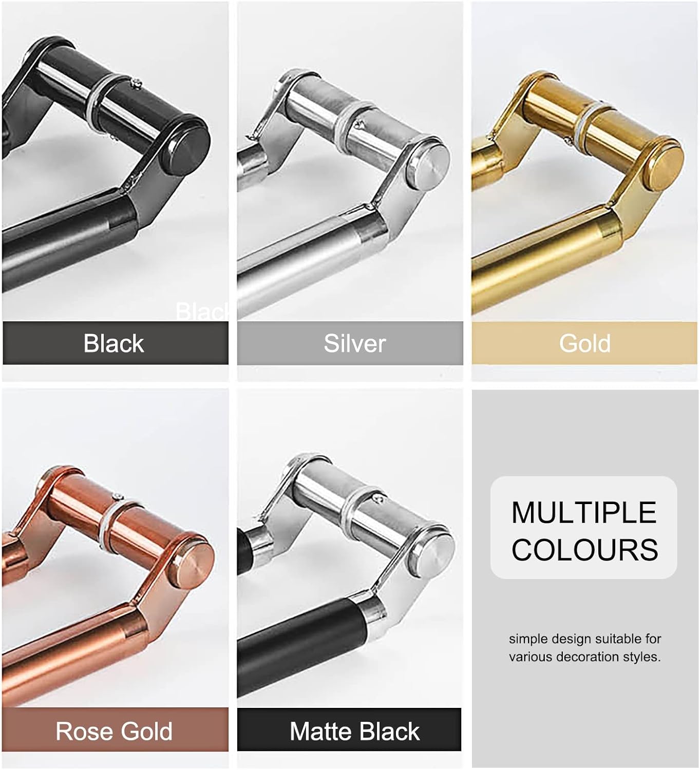 Modern Stainless Steel Swing Barn Door Handle Set for Glass/Wood Doors Heavy Duty Push Pull Bar Handle Interior Exterior Door Hardware (Color: Silver Size: 150cm (59"))