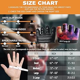 RYMNT Minimal Workout Gloves, Micro Weight Lifting Gloves Grip Pads with Full Palm Protection & Extra Grip for Women Weightlifting,Gym,Cross Training,Powerlifting,WODs.GalaxyPL-Medium