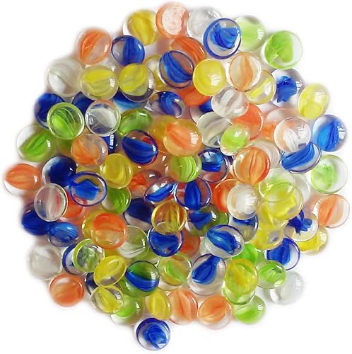 Miniatura 5 de Gemas de vidrio - Rellenos de jarrones - Rellenos de acuario (1 libra, blanco ojo de gato)