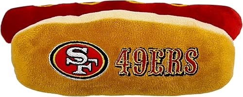 Miniatura 5 de Pets First NFL Washington Commanders HOT Dog - Juguete chirriante para perros y gatos, juguete de peluche para perros y gatos con chirriador