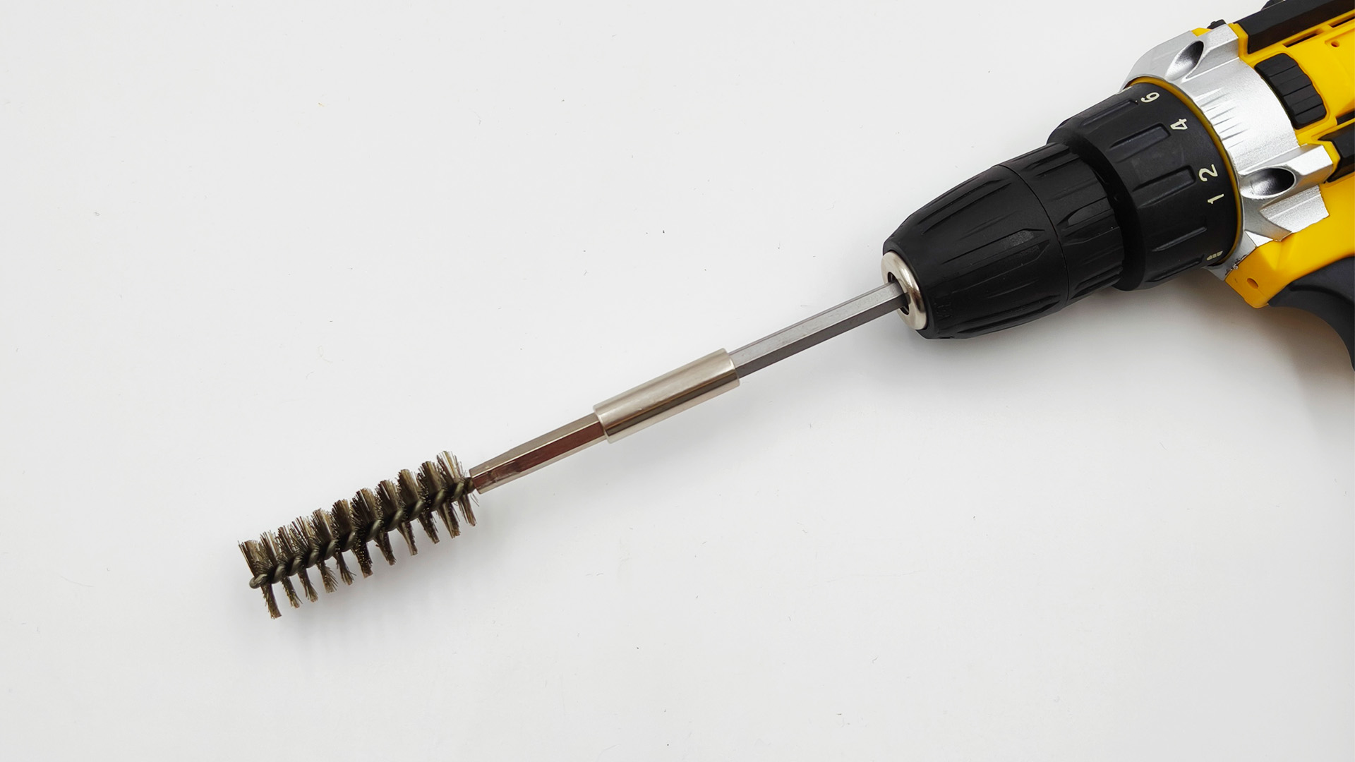 Image of Stainless Steel Wire Brush for Drill - Long Round Attachment for Rust Clean | 10Pcs Stainless Steel & Brass Wire Brush Set 8 Size, Small Long Round Drill Brushes for Rust Removal, Metal Polishing