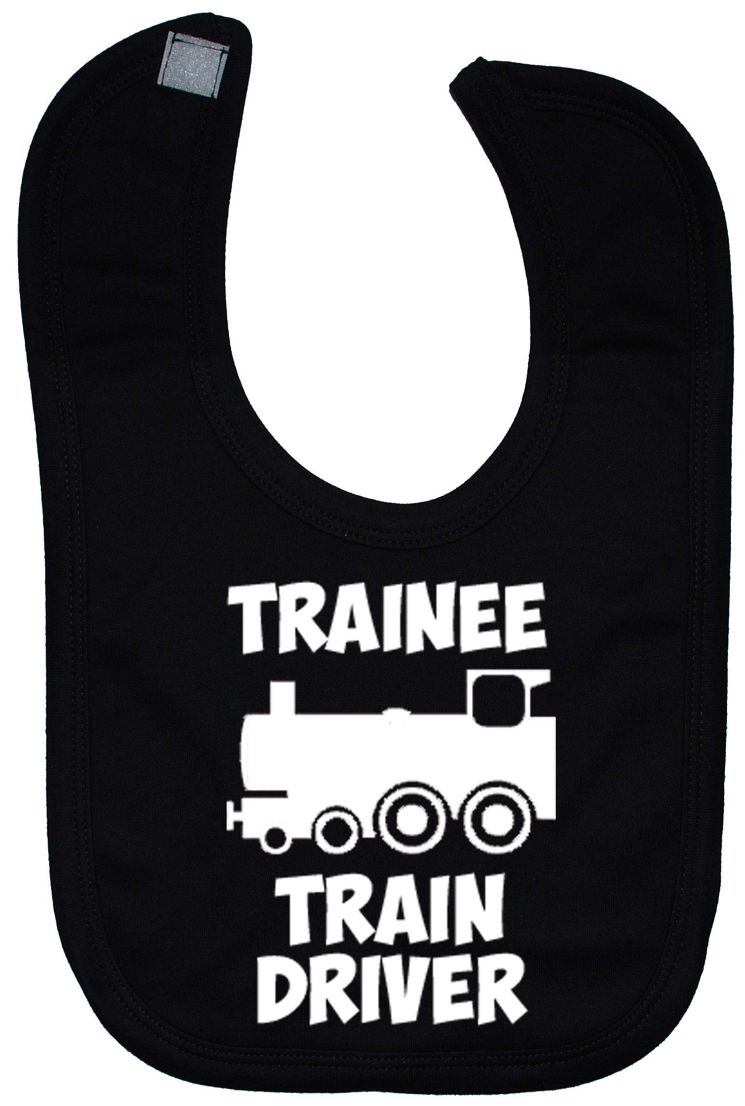 Acce Products Trainee Train Driver Baby Feeding Bib Touch Attach 0 to approx 3 Years - Black