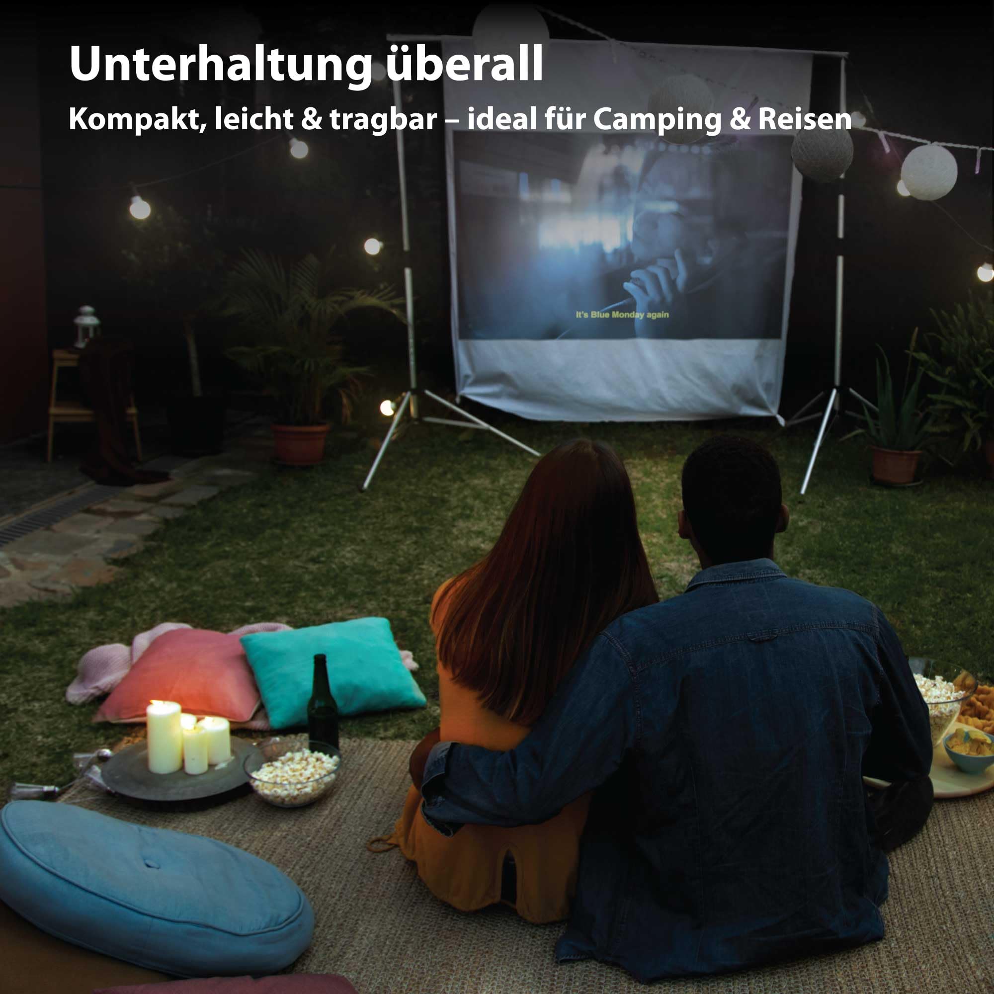 Technaxx Mini-LED HD Beamer – Tragbarer Projektor für Heimkino, Präsentationen & Gaming – Native 720P Auflösung, 176" Display, 40.000h LED Lebensdauer, HDMI/USB/VGA/AV/SD-Anschlüsse - TX-127