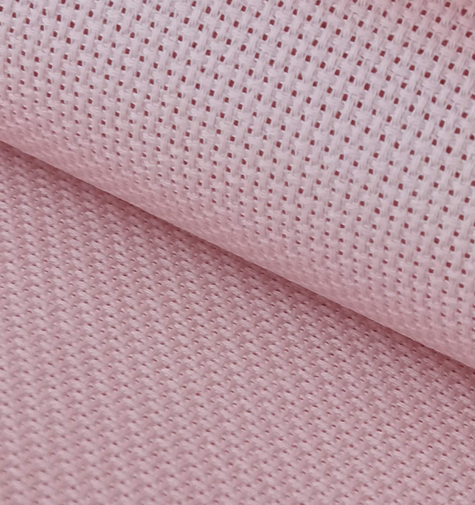 19" x 28" 14CT Counted Cotton Aida Cloth Cross Stitch Fabric (Pink)