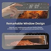 Vista 2 de CHEFAVOR 7-in-1 Smokeless Indoor GrillGriddle with Air Fryer Combo, Visible Window, Smart Thermometer, Double Heating Element, use Opened or Closed