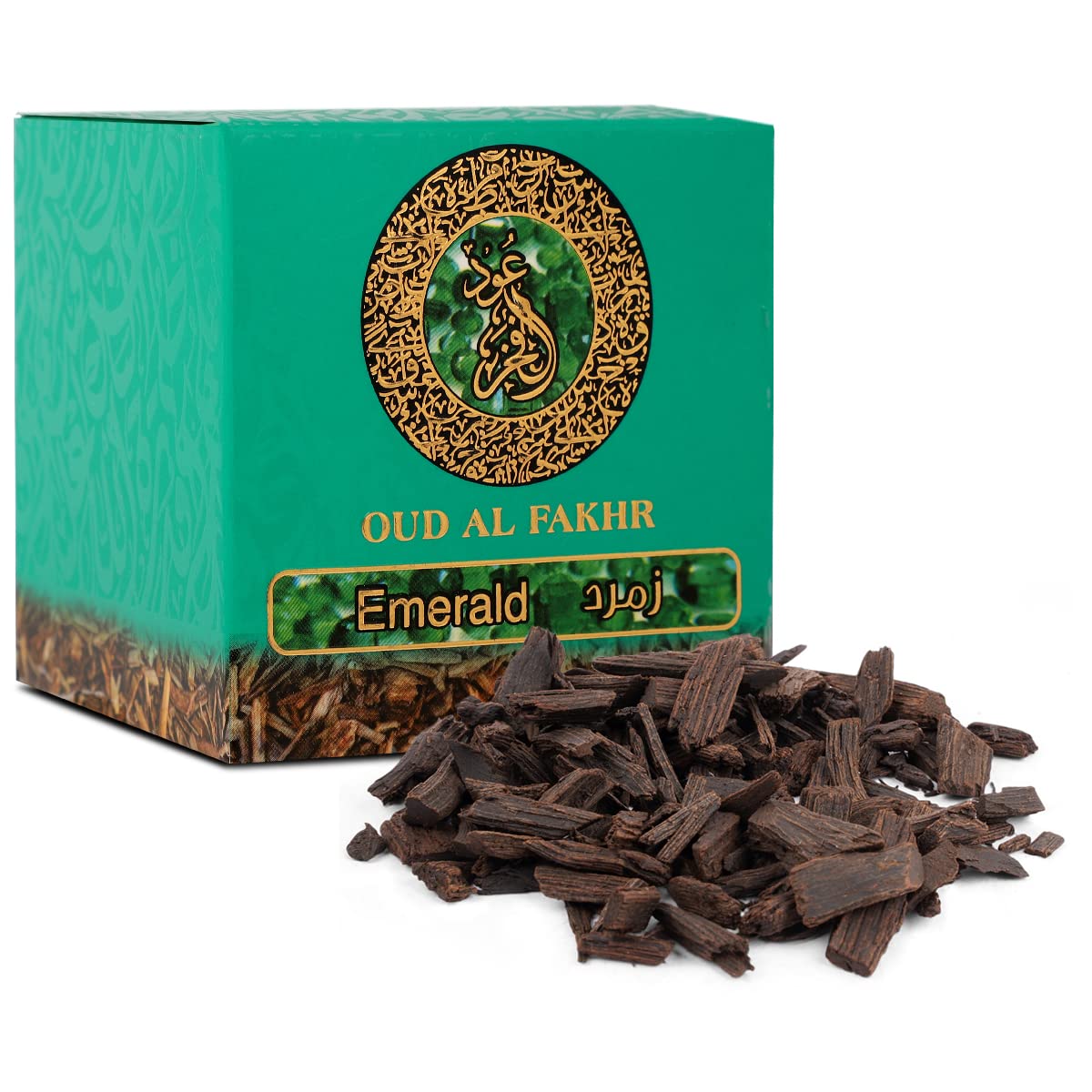 AlFakhr Oud Emerald Imported Premium Bakhoor Incense, Fresh & Soothing