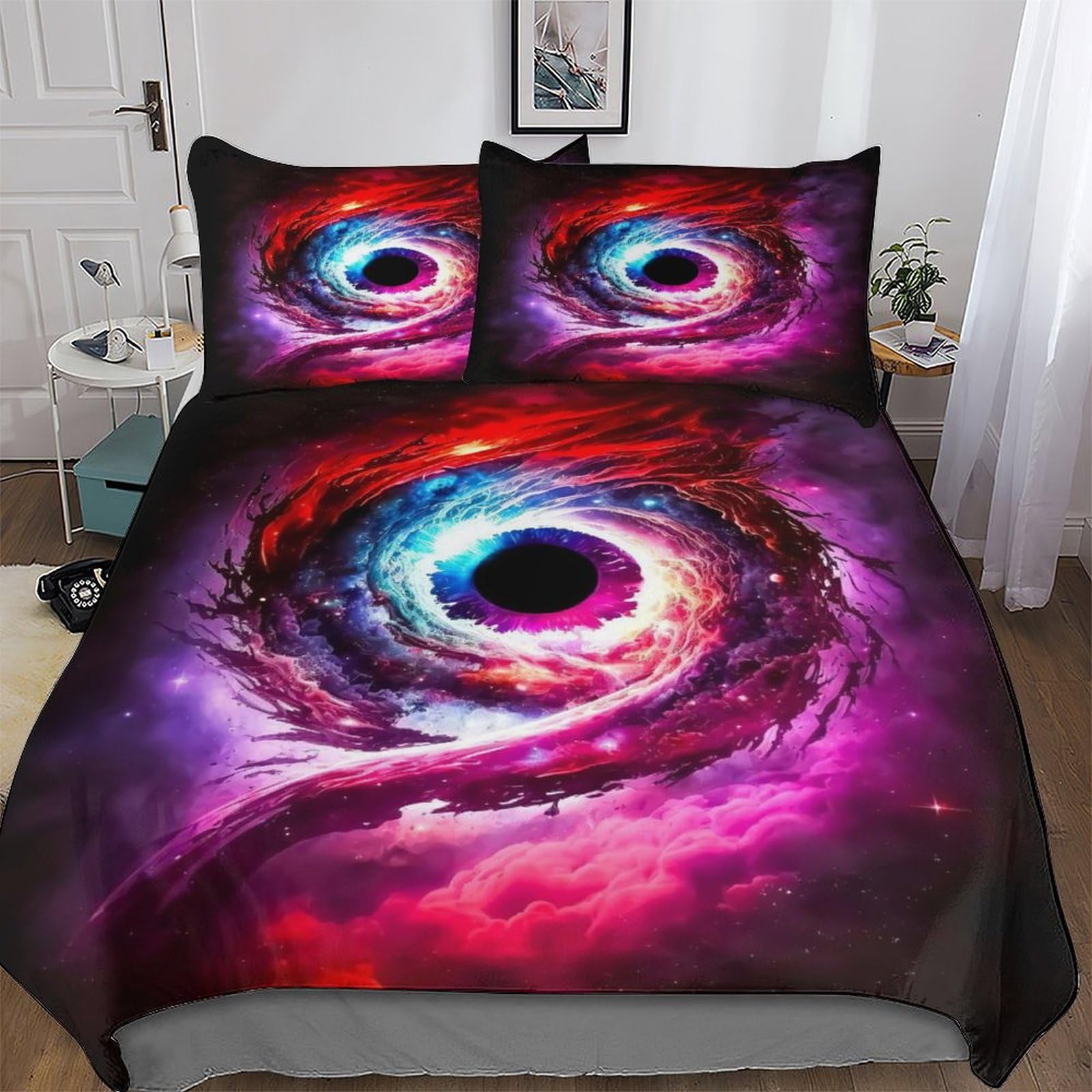 Housse de couette 220x240 Œil de God avec 2 taies d'oreiller
