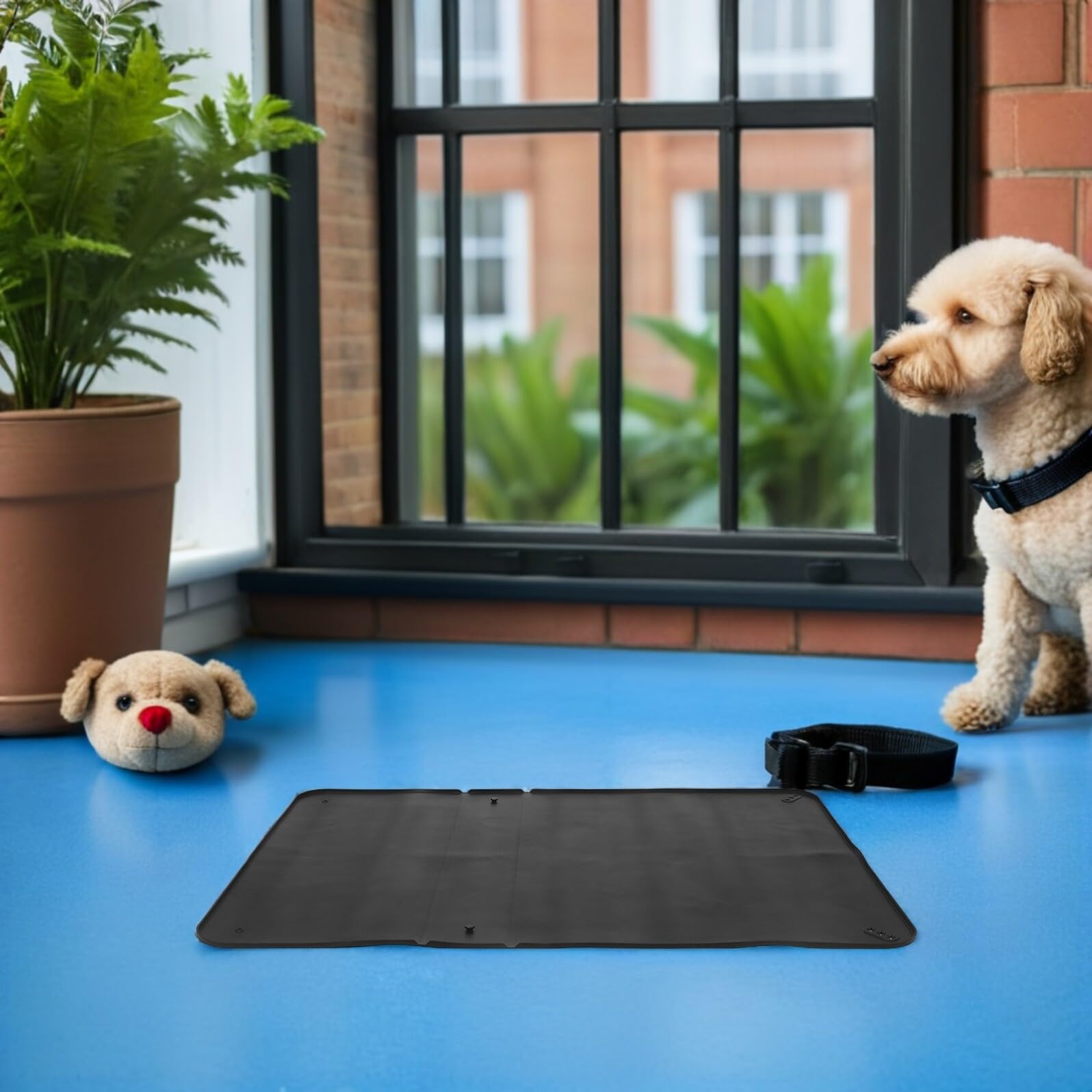 PartyKindom Supporto Antiscivolo in Silicone per Tappetini Igienici Cani 86x64cm con Ventose per Fissaggio Sicuro e Uso Flessibile nell’addestramento