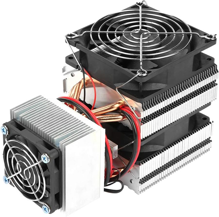 Kits de Bricolaje de Refrigeración, Enfriador Termoeléctrico de Bricolaje Refrigeración de Semiconductores de Mini Refrigerador con Tamaño de Ventilador de 6x6 Cm para Dispositivo de