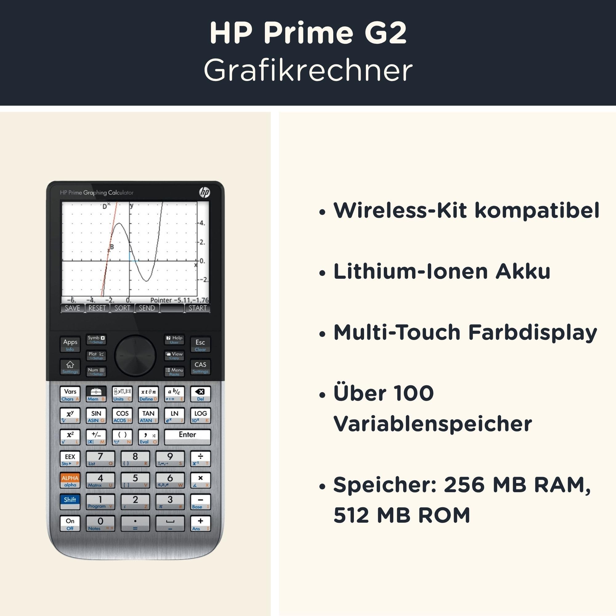 HP Prime G2 inklusive Schutztasche von WYNGS in Schwarz - Basic Set