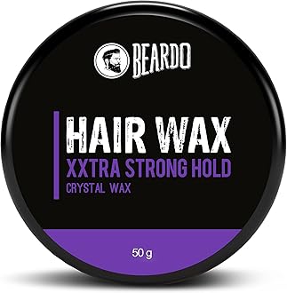 Beardo Xxtra Stronghold Hair Wax, 50 gm | Crystal Wax | Extra Strong Hold | Glossy Finish | Shine | Styling Wax for Men