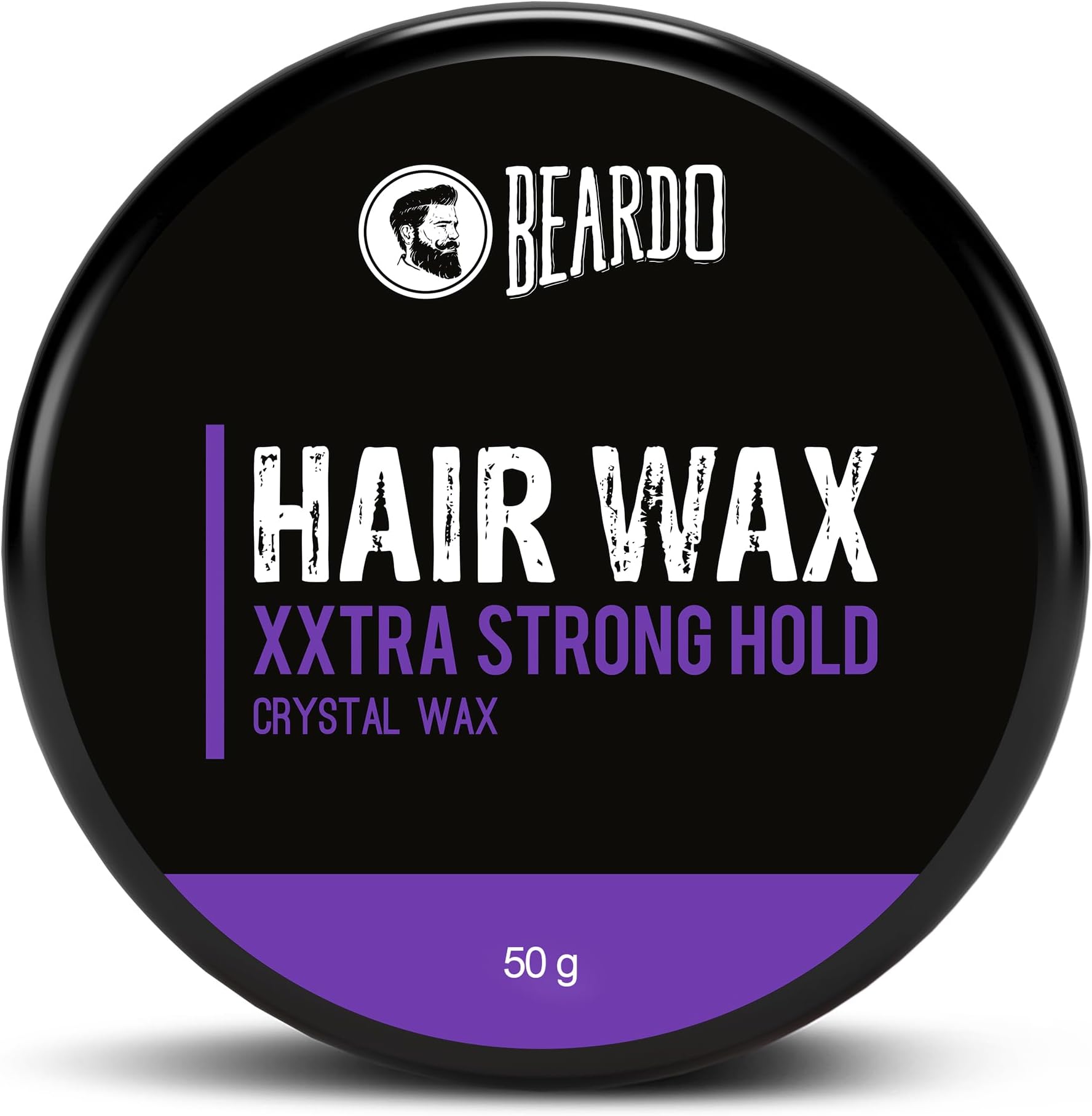 Beardo Xxtra Stronghold Hair Wax, 50 gm | Crystal Wax | Extra Strong Hold | Glossy Finish | Shine | Styling Wax for Men