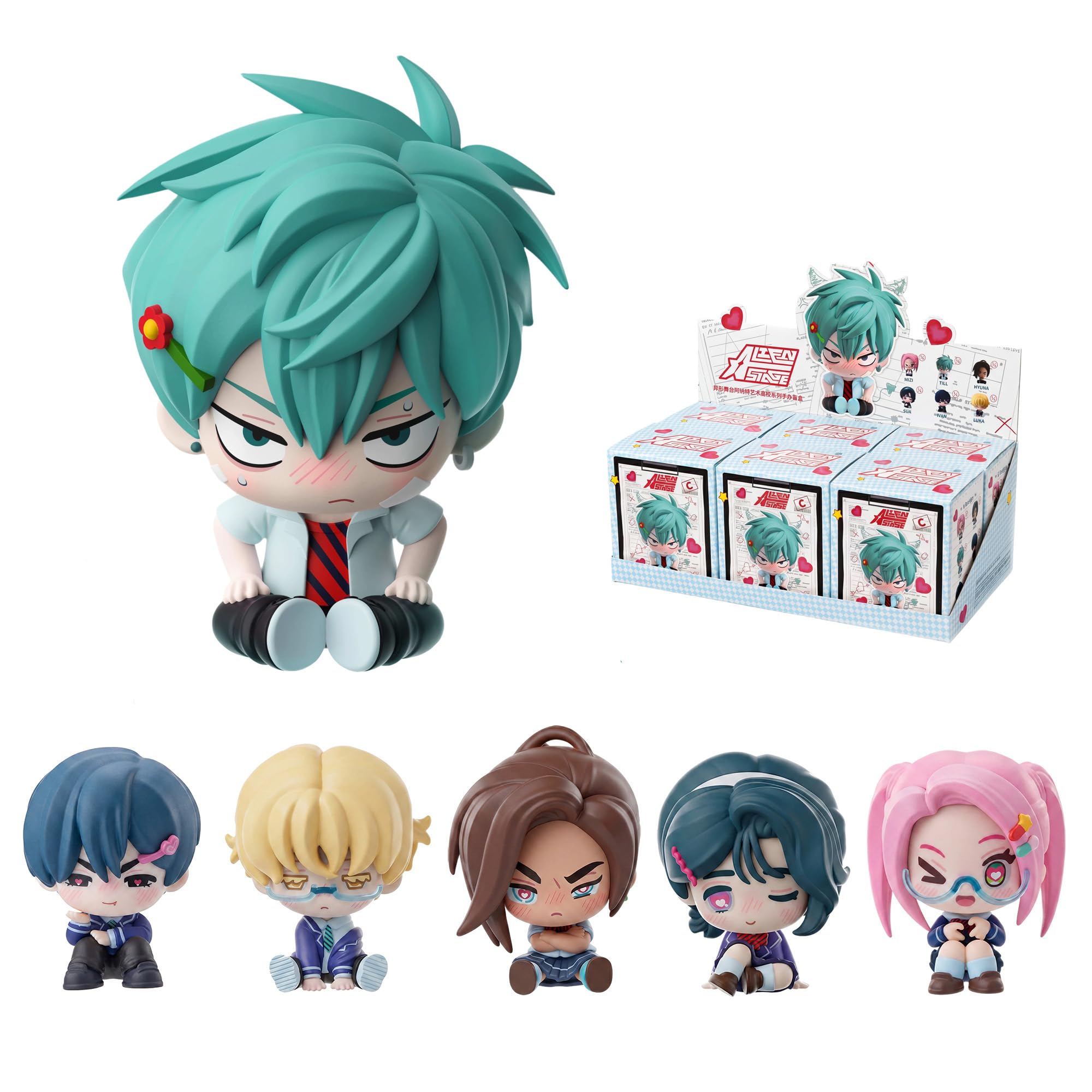 YJacuing Alien Stage Anakt Arts High School Blind Box Figur (ganzes Set) | Zombie Stage, AAHS-Serie, Zomst, Alnst, offizielle Figur, Anime-Merch, Heimdekoration