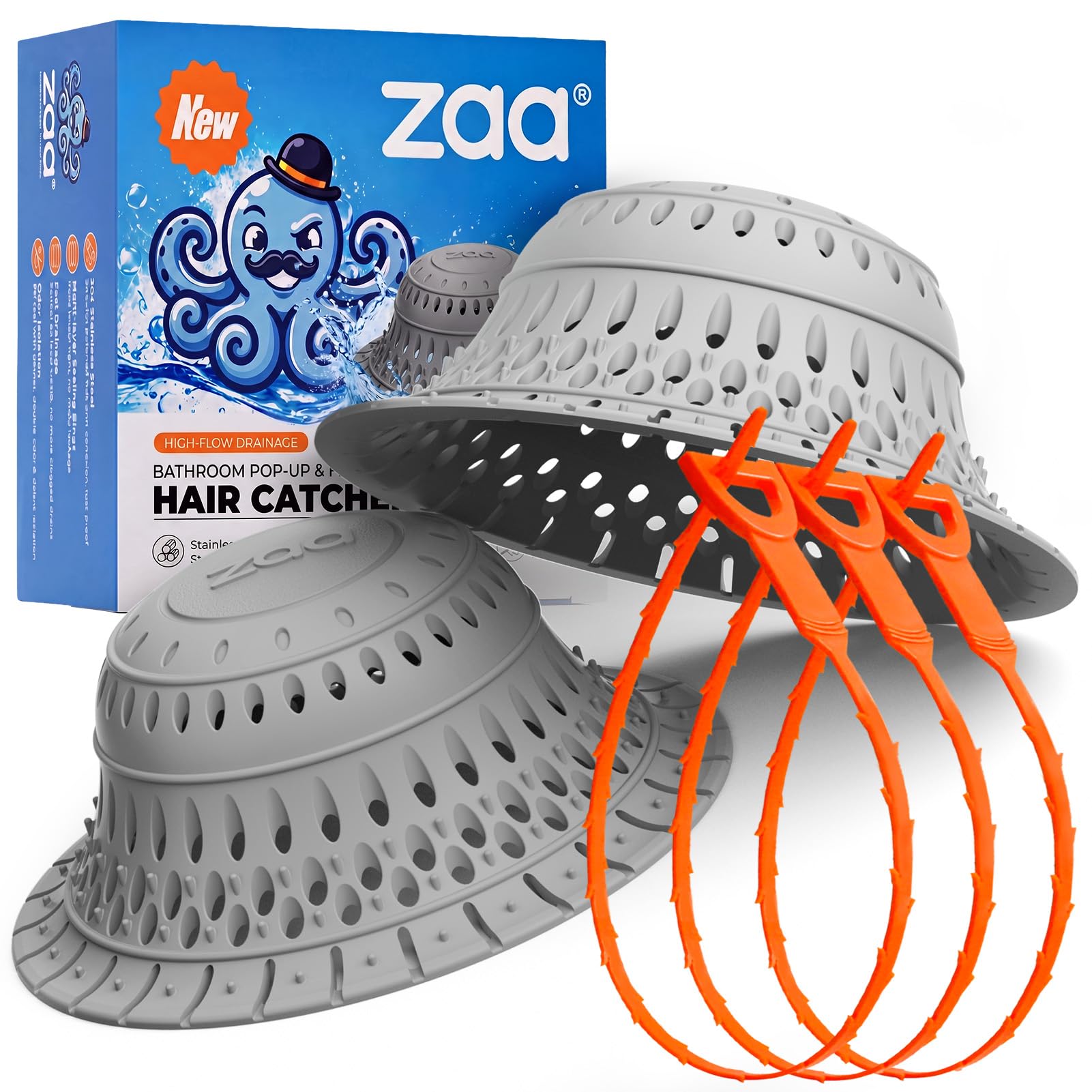 zaa Bathtub Drain Strainer Silicone Bathroom Stopper Fixture Accessories
